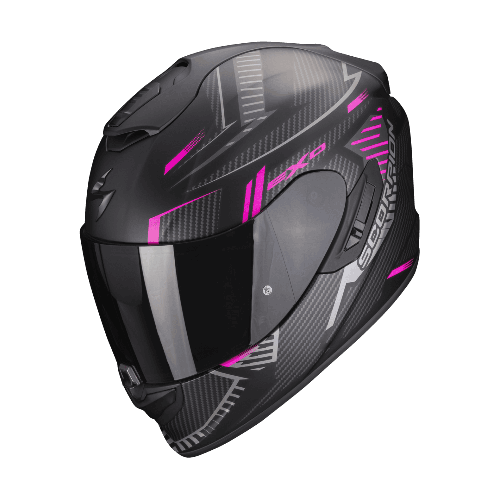 Moto přilba SCORPION EXO-1400 EVO AIR SHELL matná černo/růžová