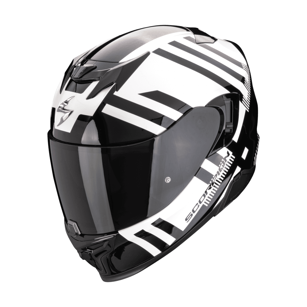 Moto přilba SCORPION EXO-520 EVO AIR BANSHEE perleťově bílo/černá