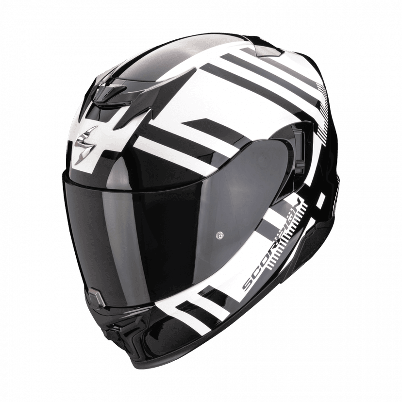 Moto přilba SCORPION EXO-520 EVO AIR BANSHEE perleťově bílo/černá