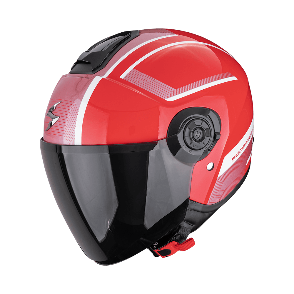 Moto přilba SCORPION EXO-CITY II COSMOS červeno/stříbrná