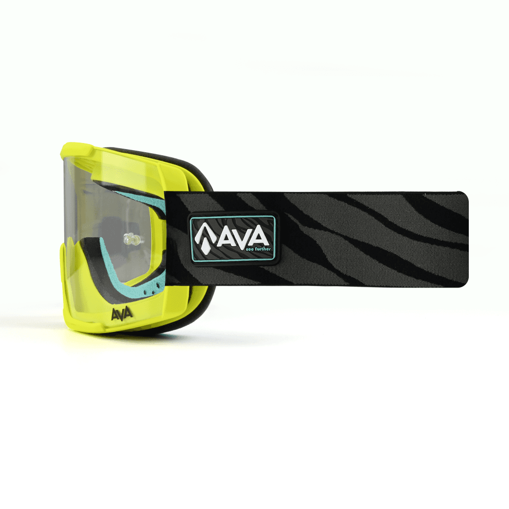 Motokrosové brýle AVA Acumen DARK ZEBRA fluo žluté