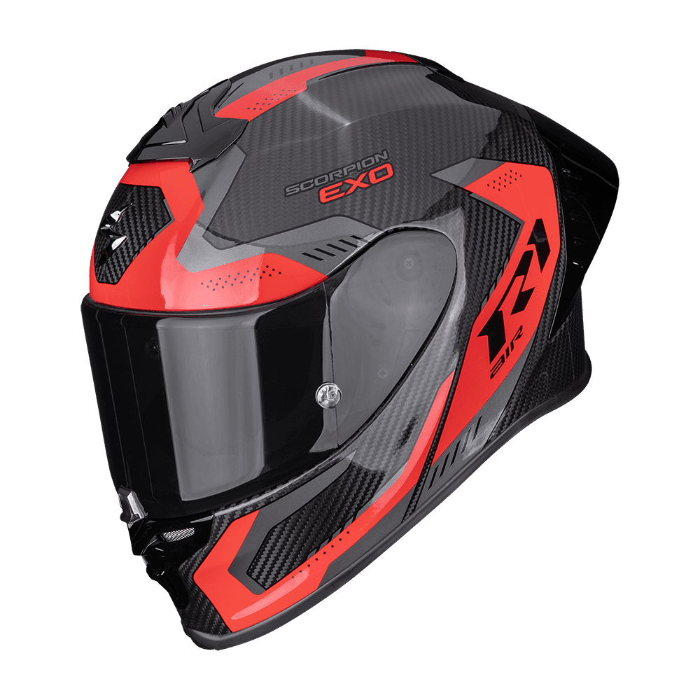 Moto přilba SCORPION EXO-R1 EVO II CARBON AIR PROPEL černo/červená