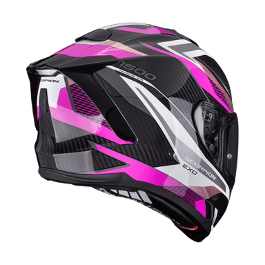 Moto přilba SCORPION EXO-1500 CARBON AIR HYDRO černo/bílo/růžová 2