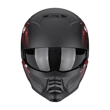 Moto přilba SCORPION EXO-COMBAT II DEMURE matná černo/červená 2