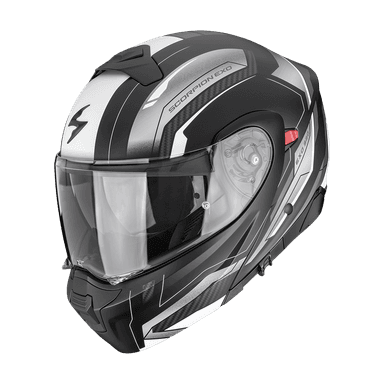 Moto přilba SCORPION EXO-930 EVO SPACE matná černo/stříbrno/bílá 2