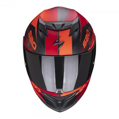 Moto přilba SCORPION EXO-520 AIR COVER matná černo/červená 2