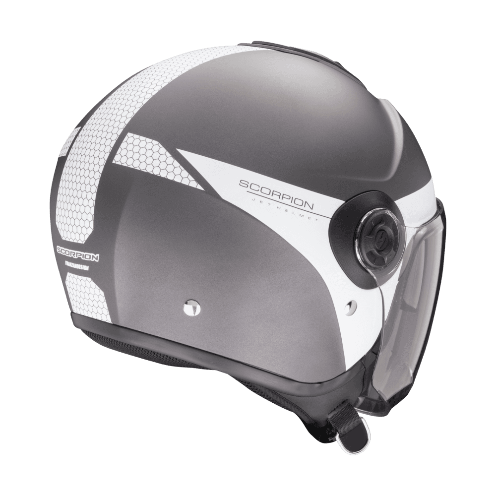 Moto přilba SCORPION EXO-CITY II SHORT matná stříbrno/bílá