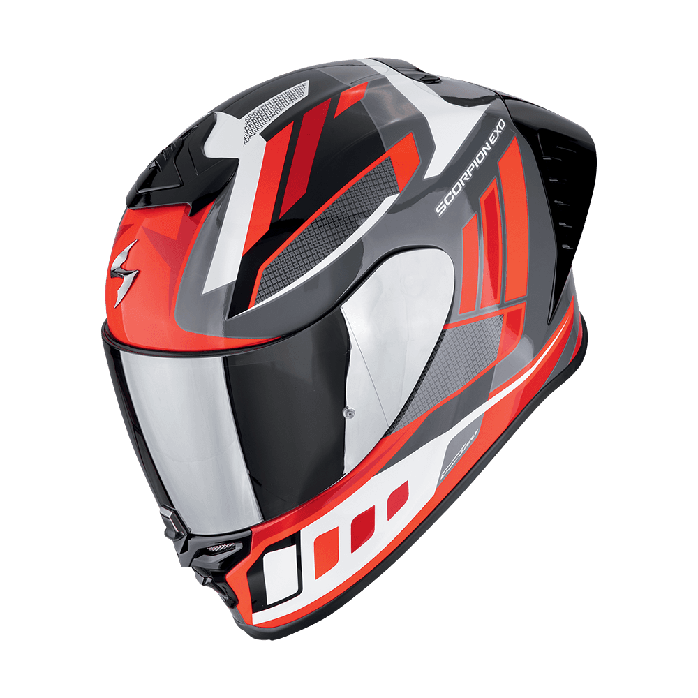 Moto přilba SCORPION EXO-R1 EVO II AIR VITAL šedo/bílo/červená