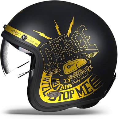 Moto přilba SCORPION BELFAST FENDER černo/zlatá matná 2