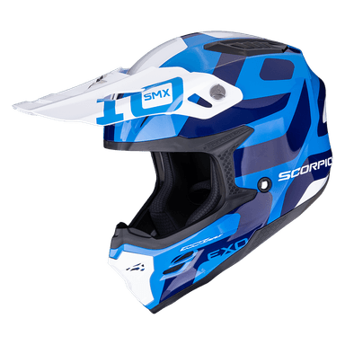 Moto přilba SCORPION SMX-10 LEAP modro/bílá 3
