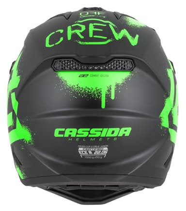 Dětská moto přilba CASSIDA Cross Cup 2 Crew Junior matná černo/fluo zelená 3