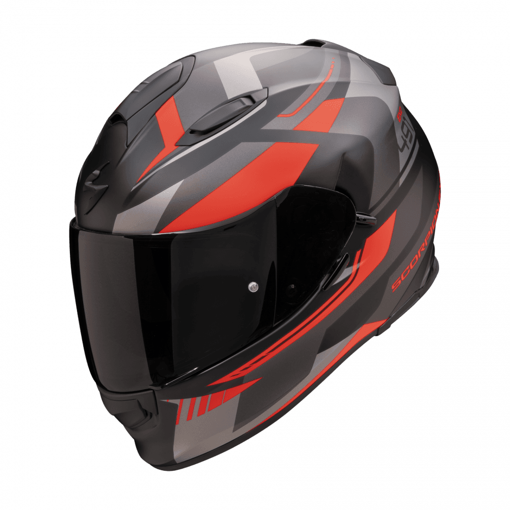 Moto přilba SCORPION EXO-491 ABILIS matná černo/stříbrno/červená