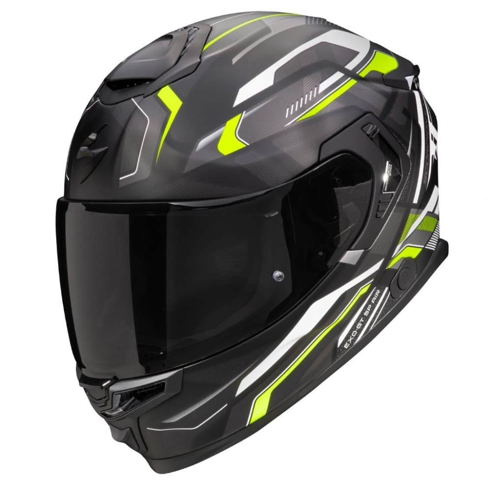 Moto přilba SCORPION EXO-GT SP AIR AUGUSTA matná černo/šedo/fluo žlutá