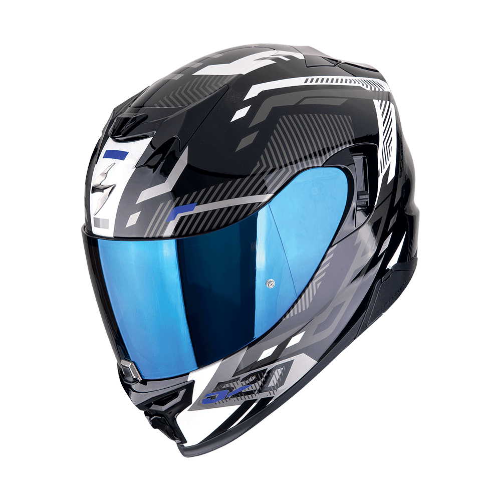 Moto přilba SCORPION EXO-520 EVO AIR RANKA černo/bílo/modrá