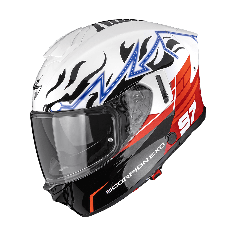 Moto přilba SCORPION EXO-530 AIR JSK 97 bílo/červená