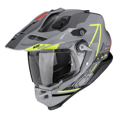 Moto přilba SCORPION ADF-9000 AIR SUMMIT stříbrno/fluo žlutá 3