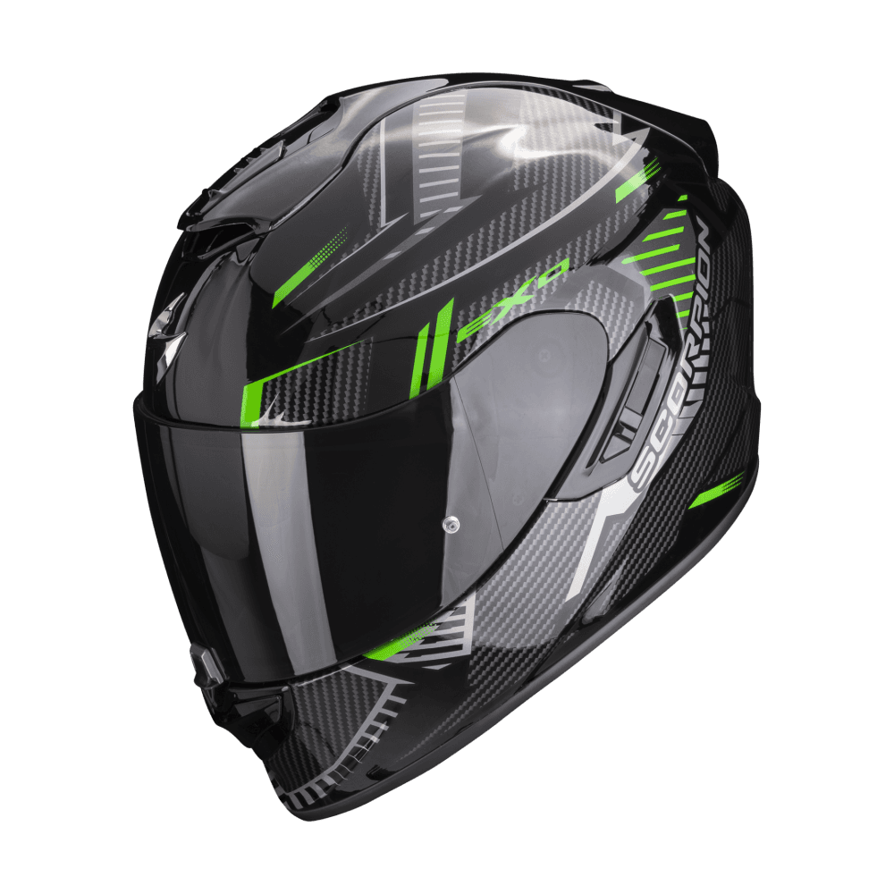 Moto přilba SCORPION EXO-1400 EVO AIR SHELL černo/zelená