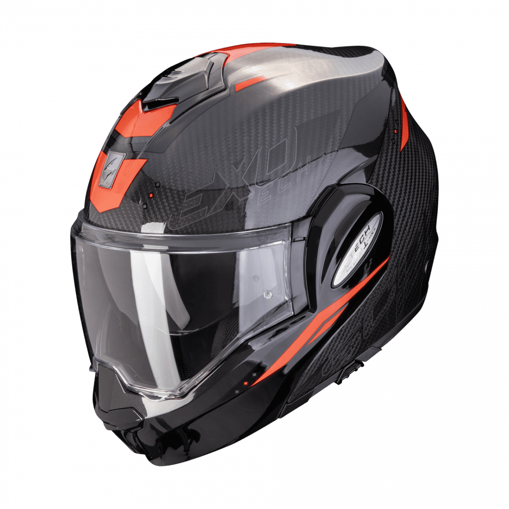 Moto přilba SCORPION EXO-TECH EVO CARBON ROVER černo/červená