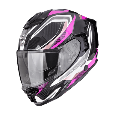 Moto přilba SCORPION EXO-1500 CARBON AIR HYDRO černo/bílo/růžová 3