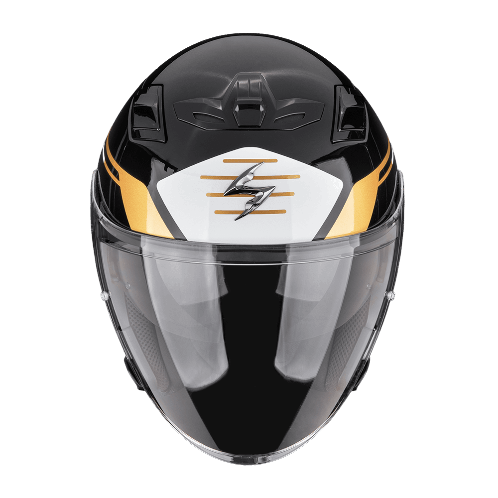 Moto přilba SCORPION EXO-Z1 PRYMUS černo/bílo/zlatá