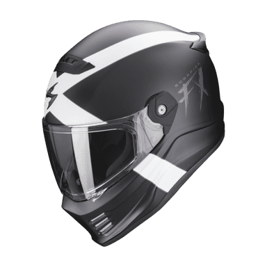 Moto přilba SCORPION COVERT FX GALLUS matná černo/bílá 3