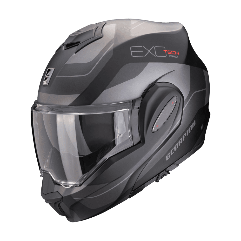 Moto přilba SCORPION EXO-TECH EVO PRO COMMUTA matná černo/stříbrná