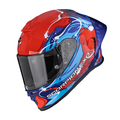 Moto přilba SCORPION EXO-R1 EVO II AIR THRUST červeno/modrá 3