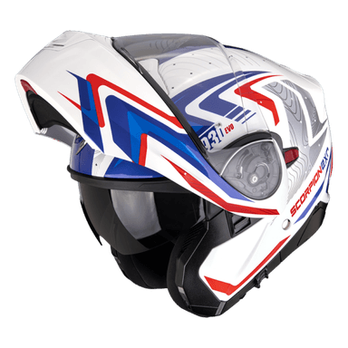 Moto přilba SCORPION EXO-930 EVO ALPHA bílo/červeno/modrá 4