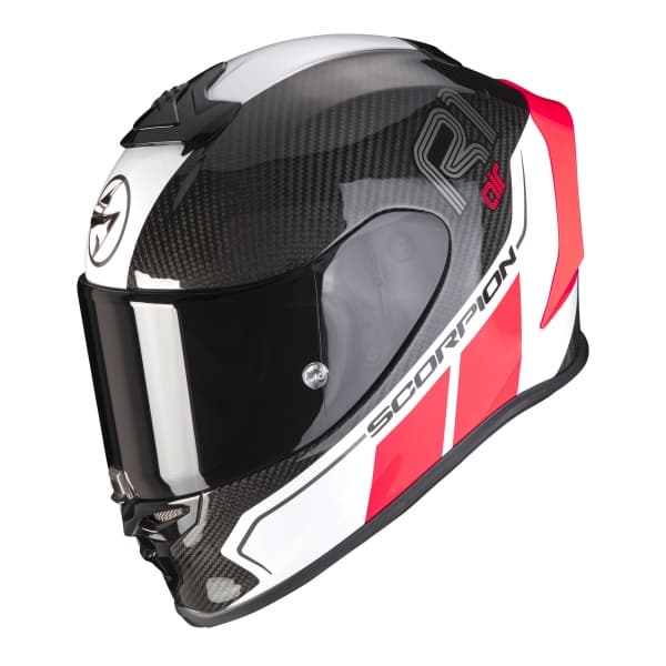 Moto přilba SCORPION EXO-R1 CARBON AIR CORPUS II černo/neonově červená