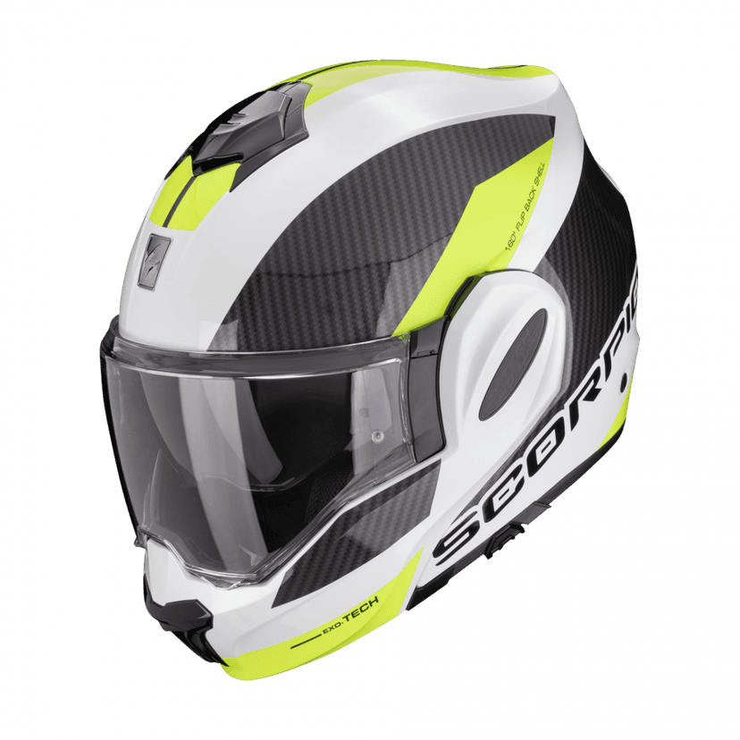 Moto přilba SCORPION EXO-TECH EVO TEAM bílo/fluo žlutá