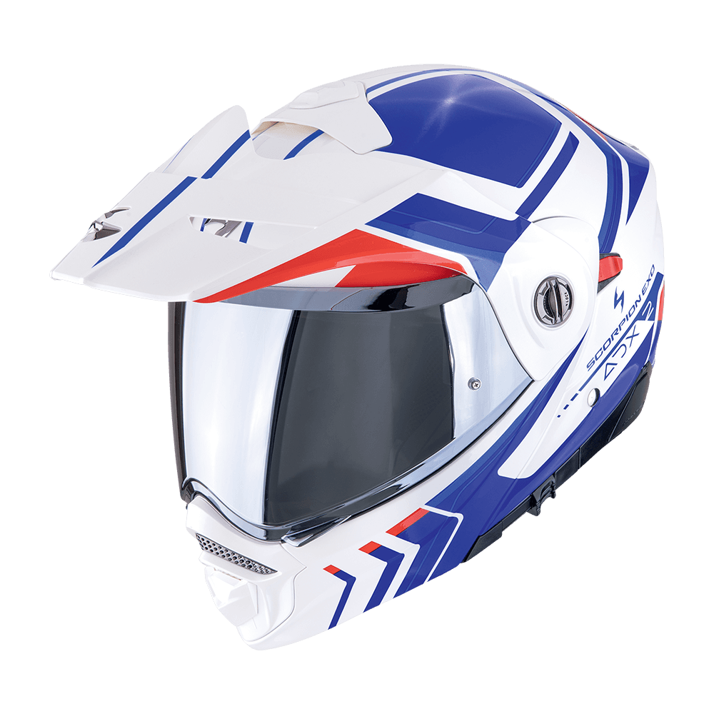 Moto přilba SCORPION ADX-2 LEWIS bílo/červeno/modrá