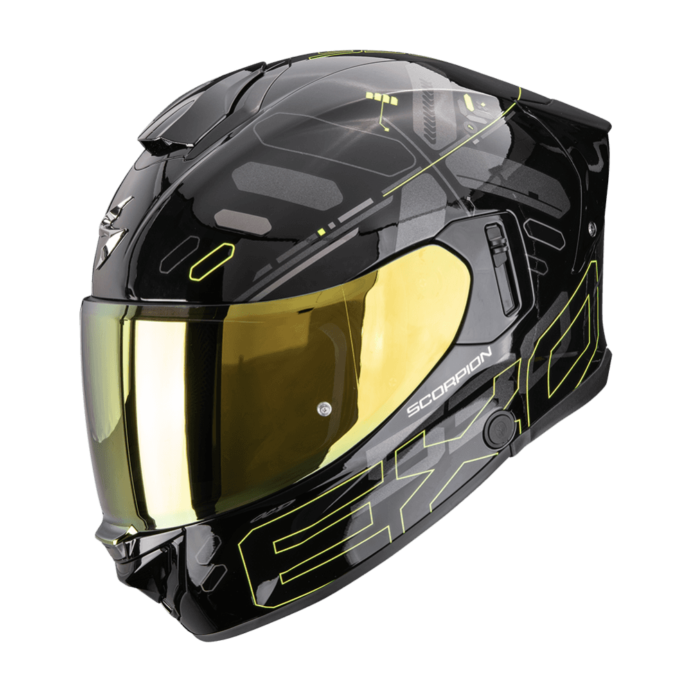 Moto přilba SCORPION EXO-530 AIR FOND černo/fluo žlutá