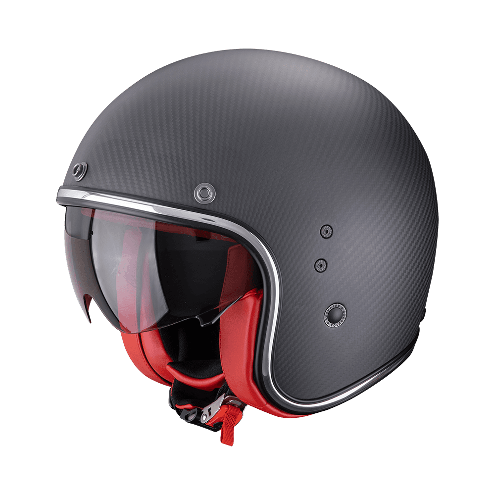 Moto přilba SCORPION BELFAST EVO CARBON matná černo/červená