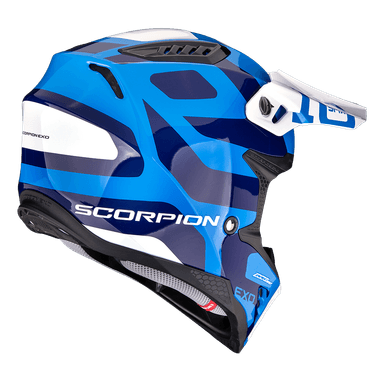 Moto přilba SCORPION SMX-10 LEAP modro/bílá 2