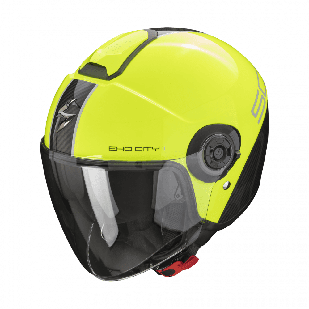 Moto přilba SCORPION EXO-CITY II CARBO neonově žluto/černá