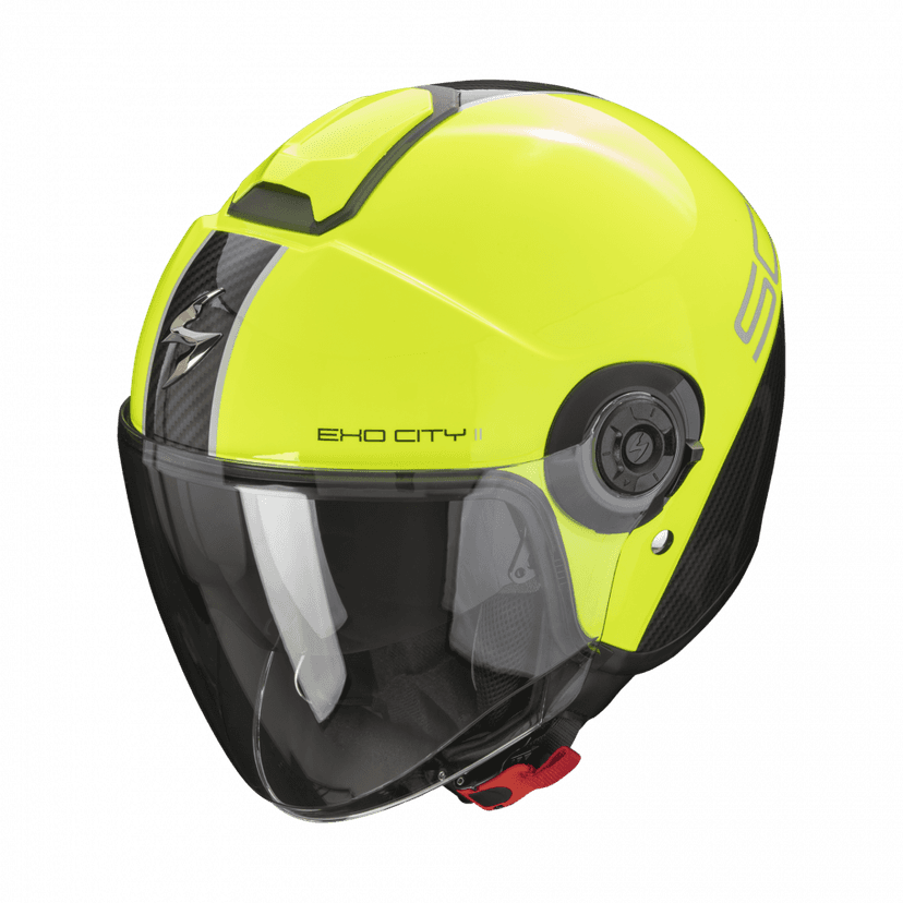 Moto přilba SCORPION EXO-CITY II CARBO neonově žluto/černá