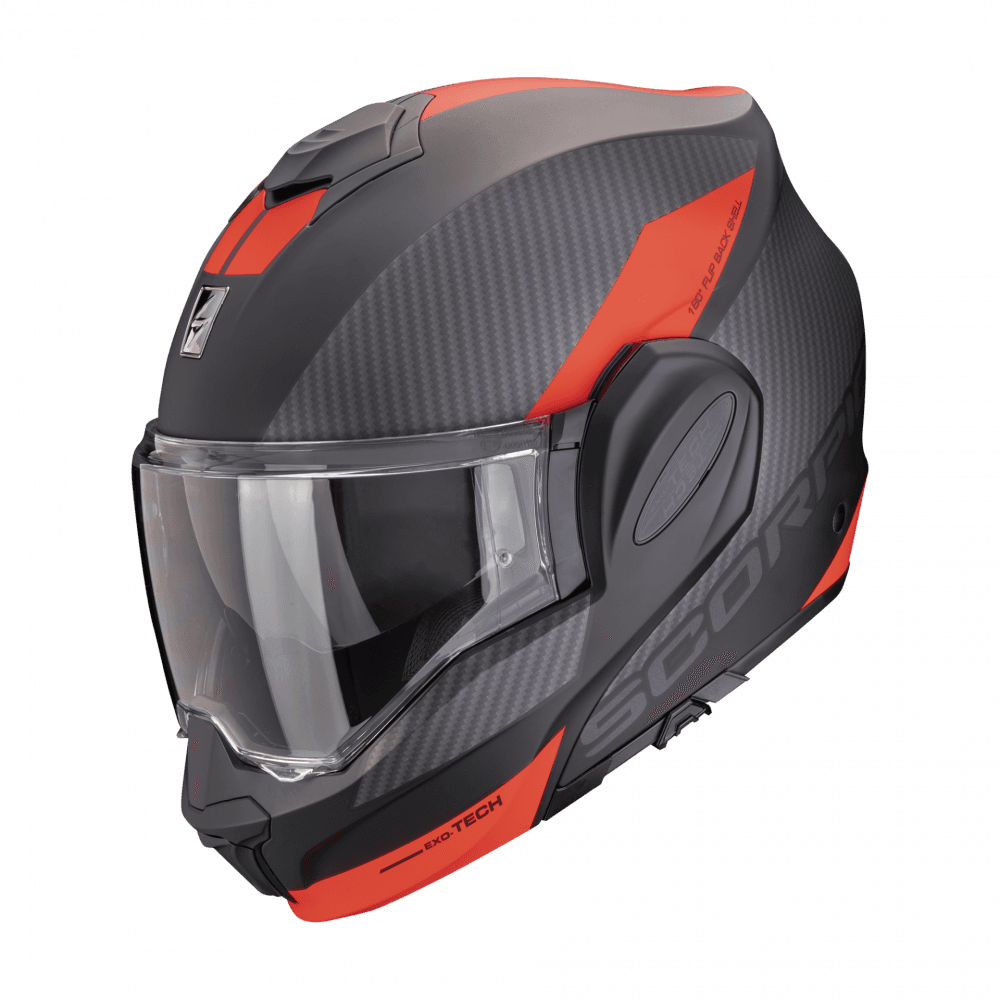 Moto přilba SCORPION EXO-TECH EVO TEAM matná černo/stříbrno/červená