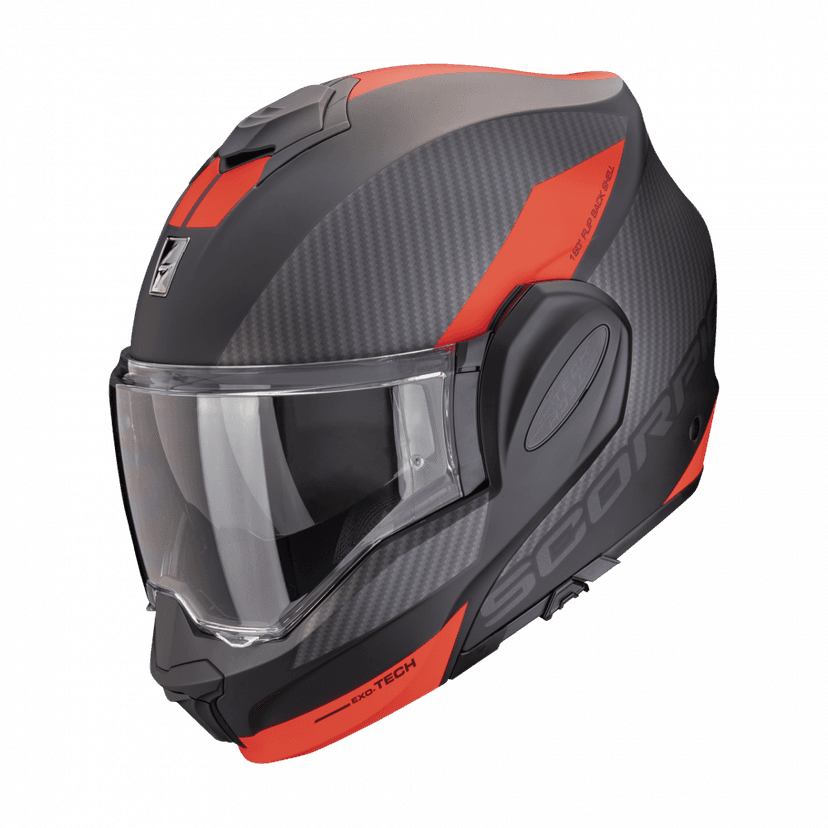 Moto přilba SCORPION EXO-TECH EVO TEAM matná černo/stříbrno/červená