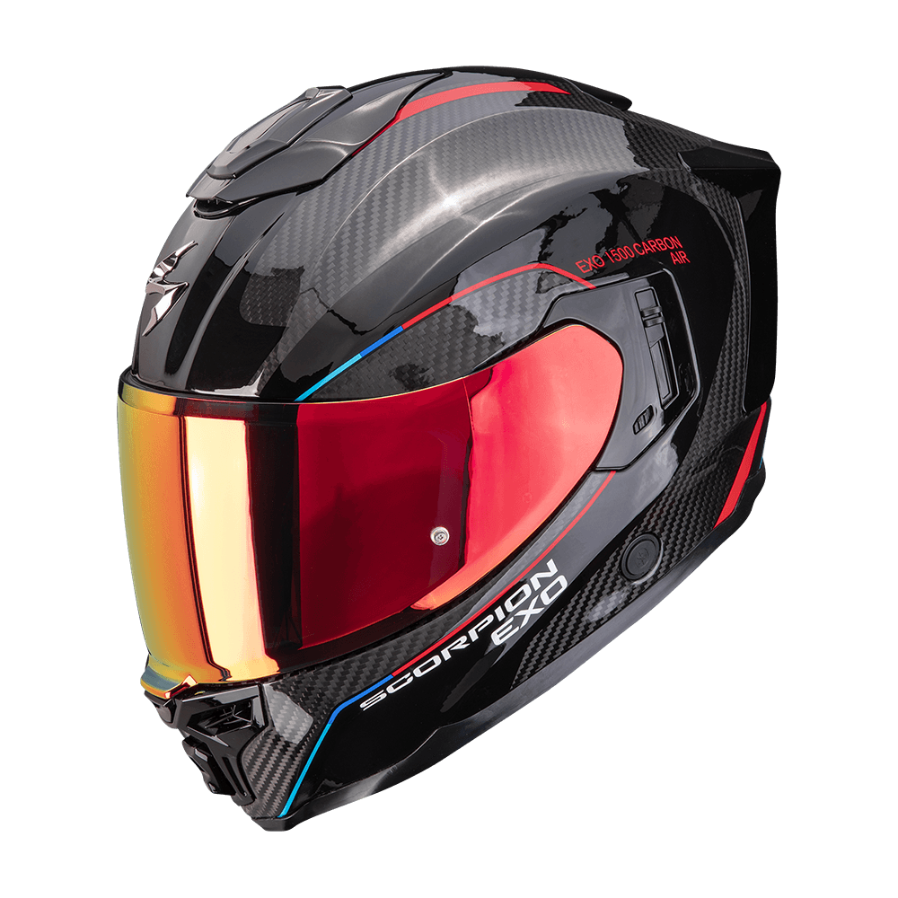 Moto přilba SCORPION EXO-1500 CARBON AIR MUNDI černo/červená