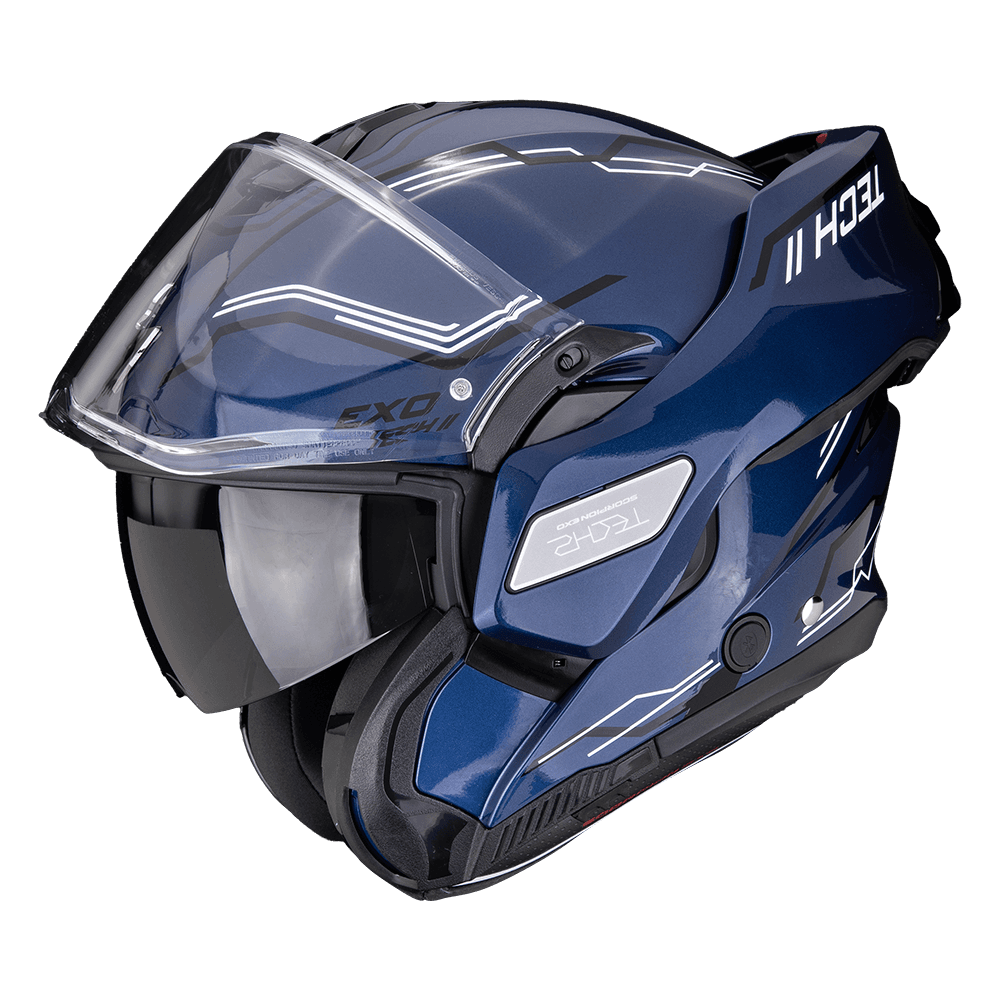 Moto přilba SCORPION EXO-TECH II DASH modro/černo/bílá