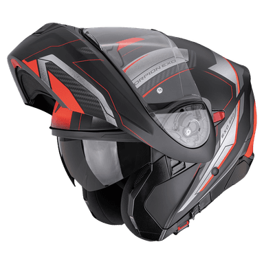 Moto přilba SCORPION EXO-930 EVO SPACE matná černo/stříbrno/červená 3