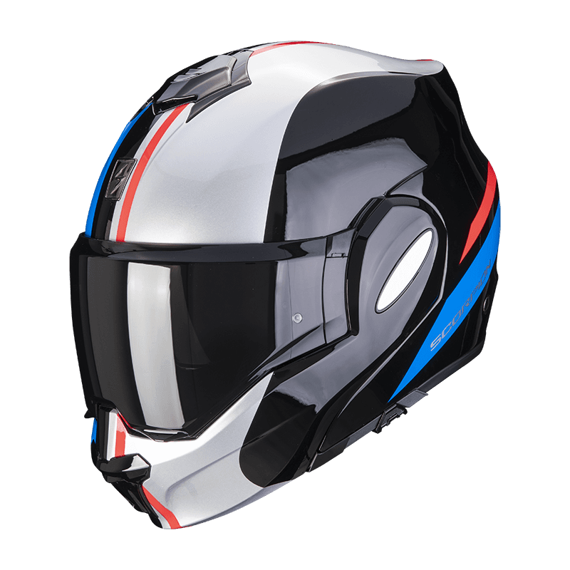 Moto přilba SCORPION EXO-TECH FORZA černo/stříbrno/červená