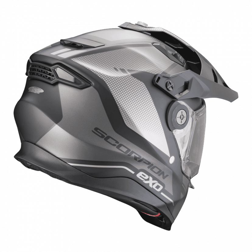 Moto přilba SCORPION ADF-9000 AIR TRAIL matná černo/stříbrná