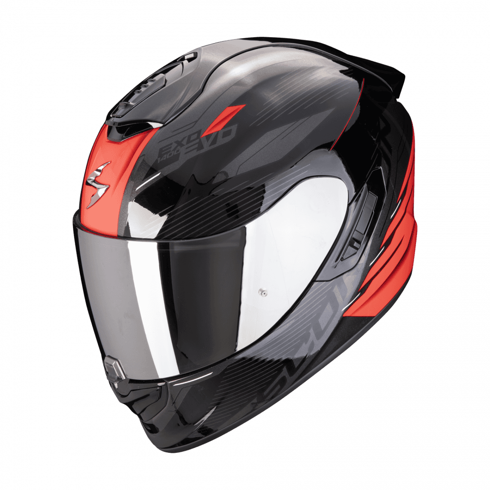 Moto přilba SCORPION EXO-1400 EVO II AIR LUMA černo/červená