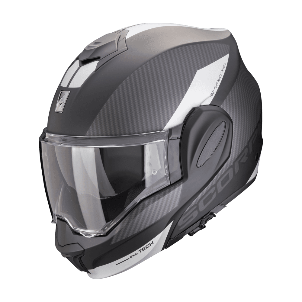 Moto přilba SCORPION EXO-TECH EVO TEAM matná černo/stříbrná