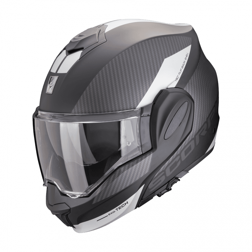 Moto přilba SCORPION EXO-TECH EVO TEAM matná černo/stříbrná