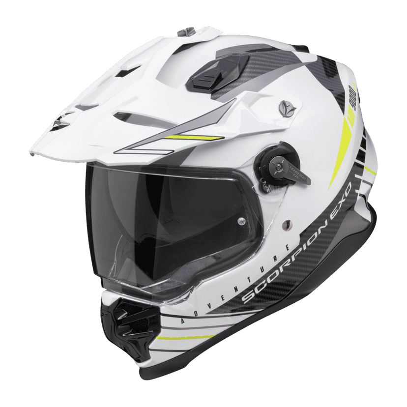 Moto přilba SCORPION ADF-9000 AIR FEAT bílo/černo/fluo žlutá