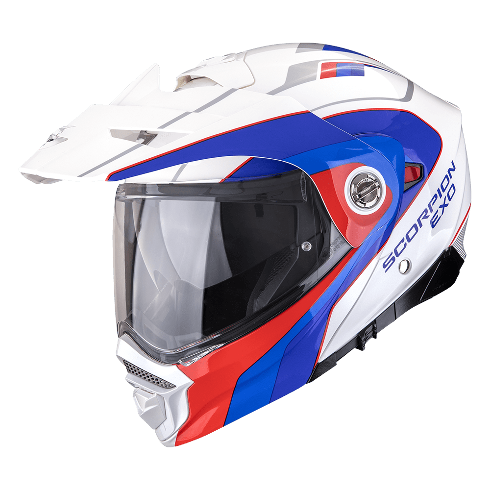 Moto přilba SCORPION ADX-2 KAMPS bílo/červeno/modrá