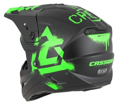 Dětská moto přilba CASSIDA Cross Cup 2 Crew Junior matná černo/fluo zelená 2