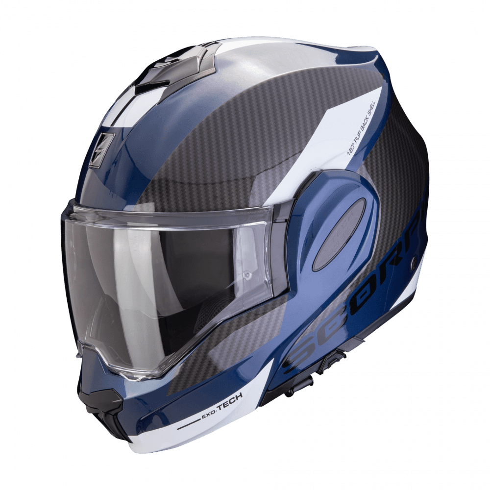 Moto přilba SCORPION EXO-TECH EVO TEAM modro/černo/bílá
